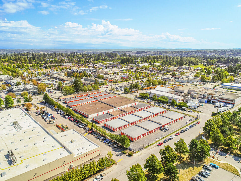 Public Storage Surrey - King George Blvd - Panoramic aerial view
