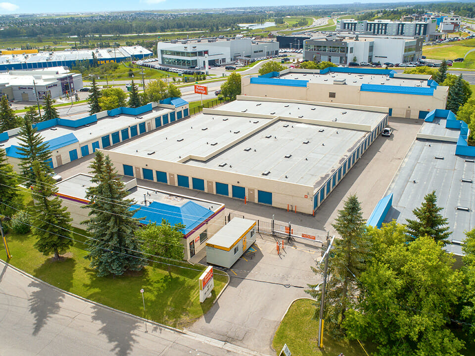 Public Storage Calgary - 79th Ave SE - Close-up aerial view